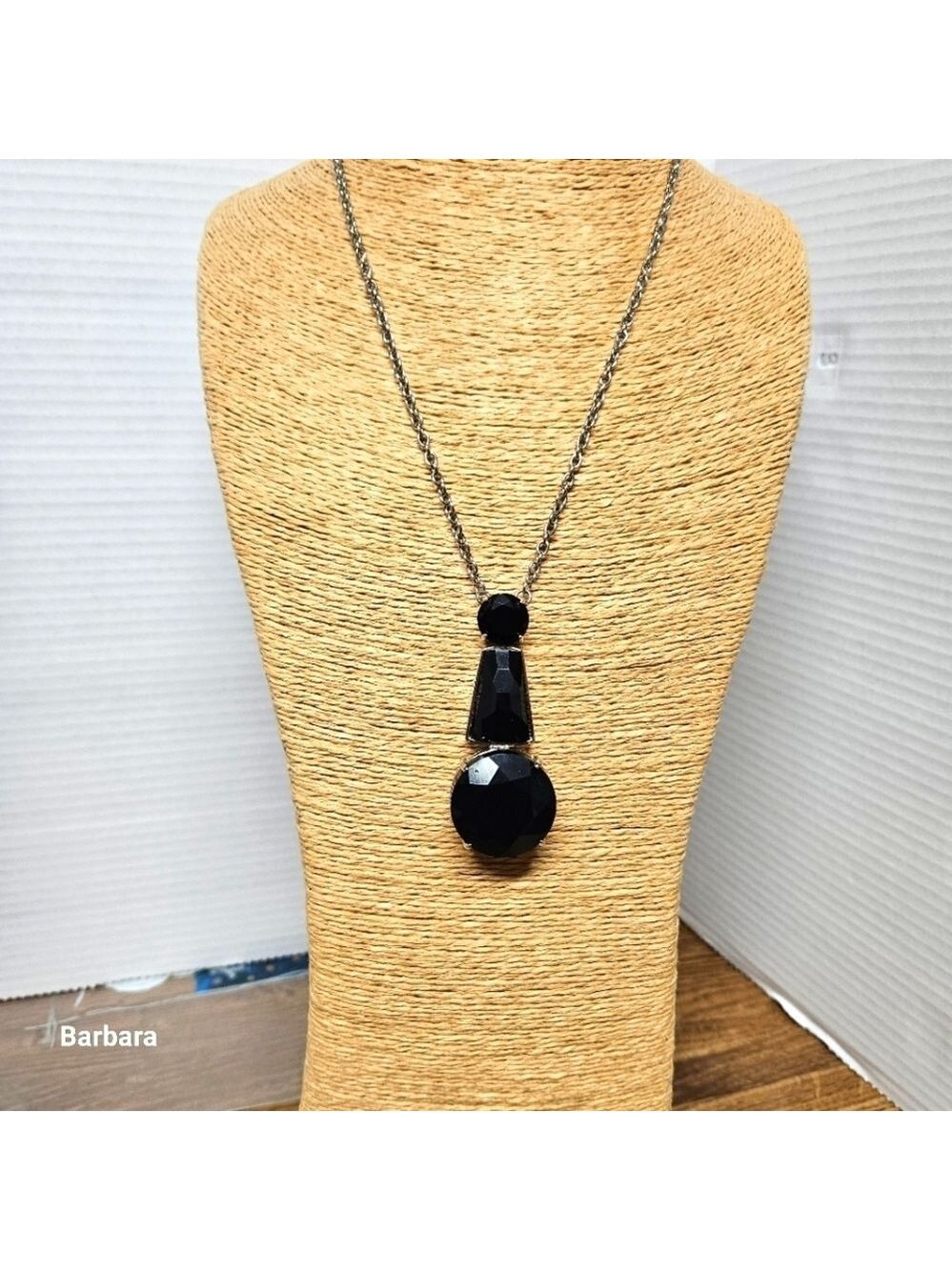 Black Acrylic Layered Statement Pendant